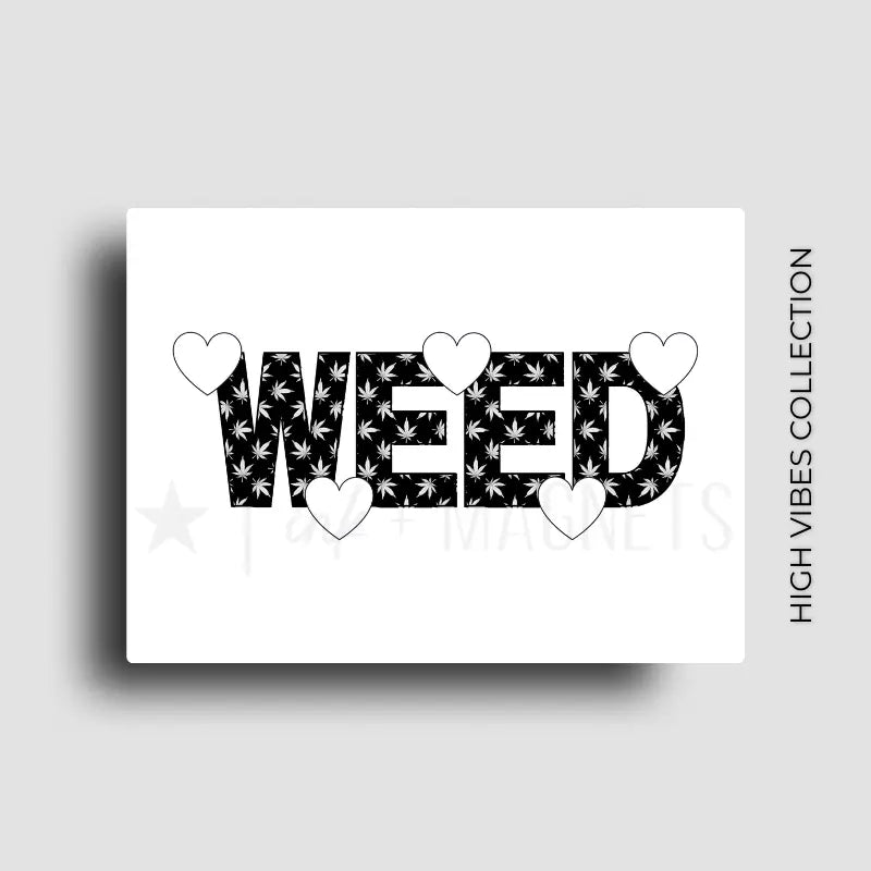 Fridge magnet decor for cannabis lovers, and for dispensary POS merch.