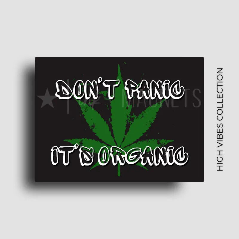 classic dont panic its organic cannabis culture fridge magnet for novelty decor