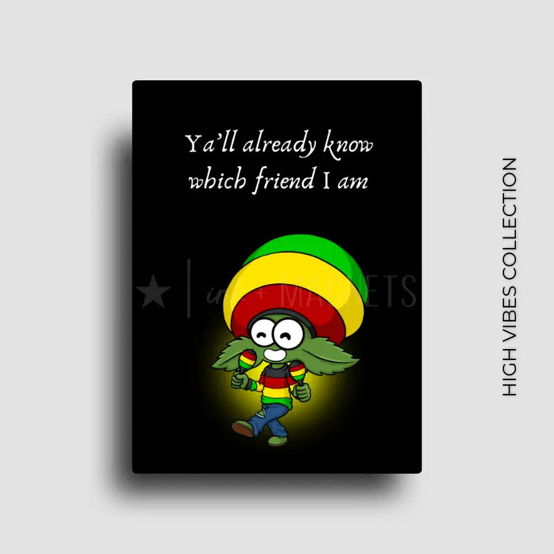Cannabis culture novelty fridge magnet decor for 420 friendly homes or bold POS merch.