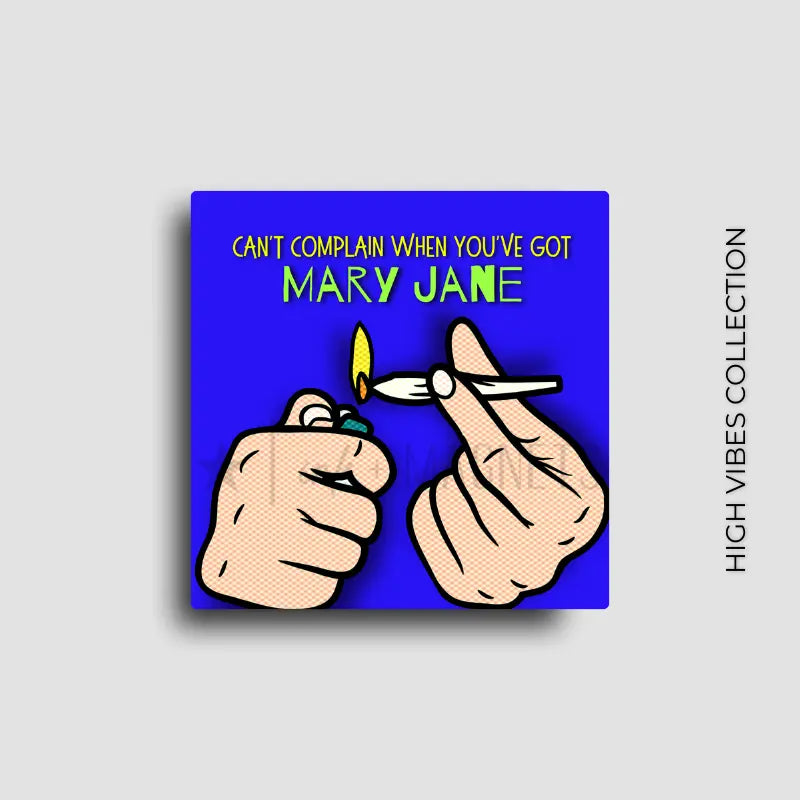 Funny Mary Jane novelty fridge magnet for 420 friendly home decor or bold retail POS display merchandise.
