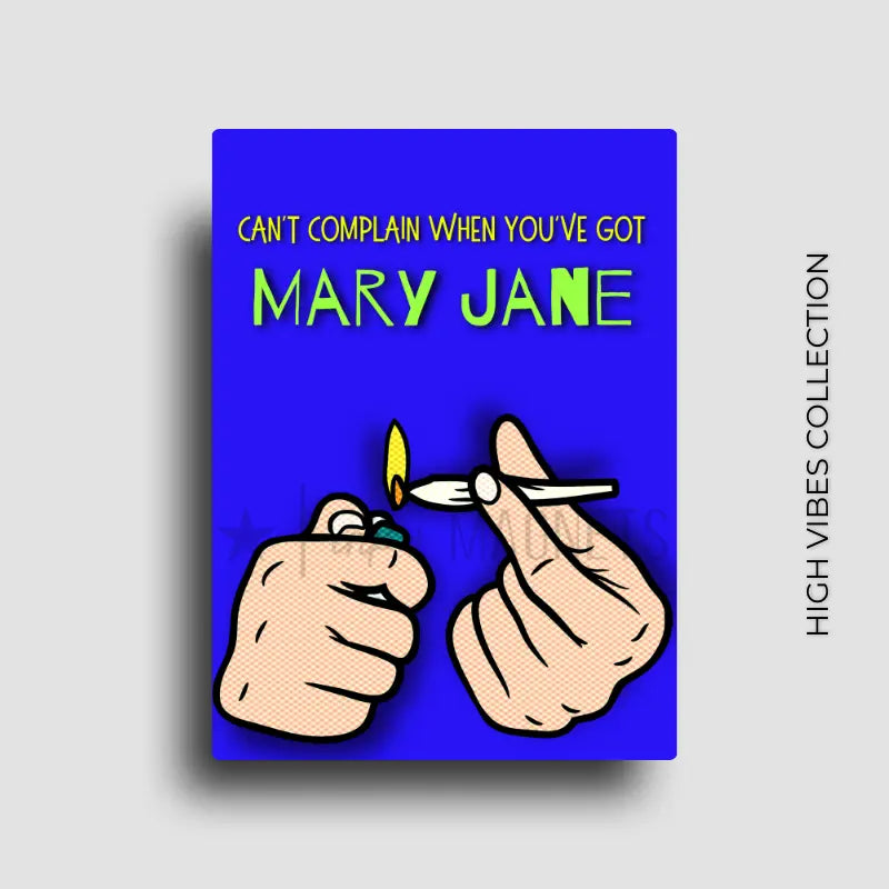 Funny Mary Jane novelty fridge magnet for 420 friendly home decor.