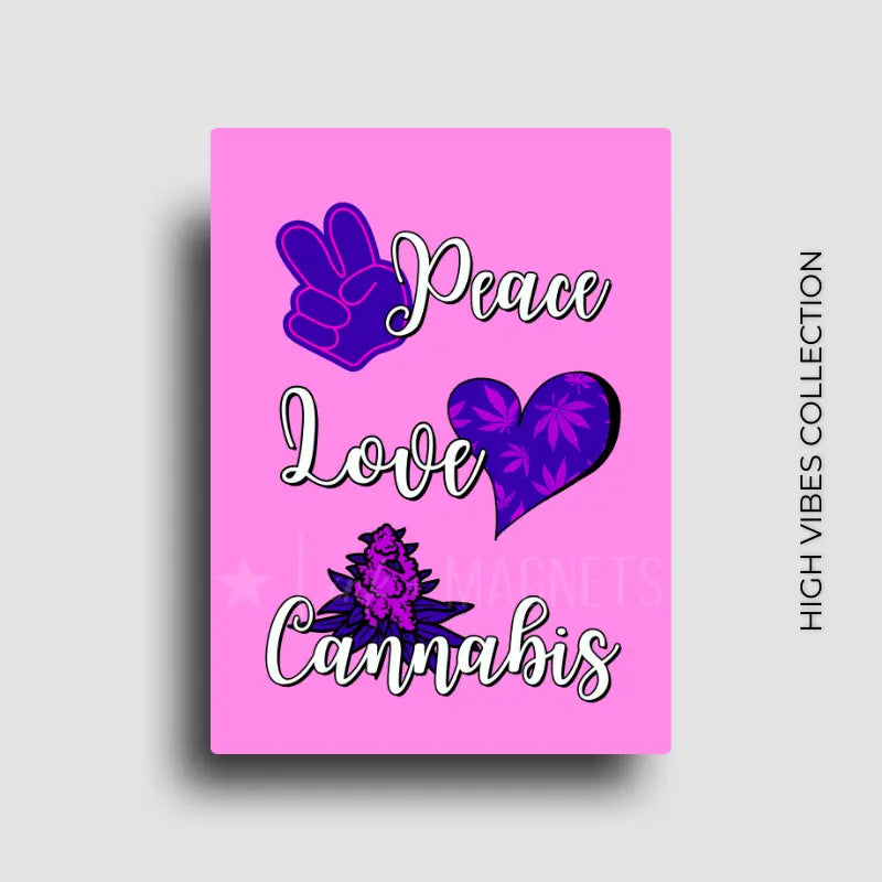 bold marijuana designed fridge magnet for stoners and 420 friendly homes and people who understand the vibe.