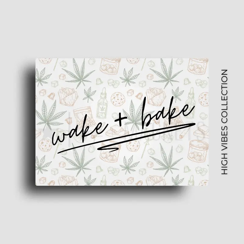 Cannabis themed novelty fridge magnet decor for stoners who like to wake and bake. Custom design by ink and magnets available for wholesale orders.