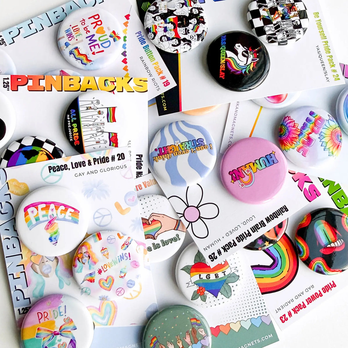 Rainbow Pride Button Pack #22 [Pride Basics]
