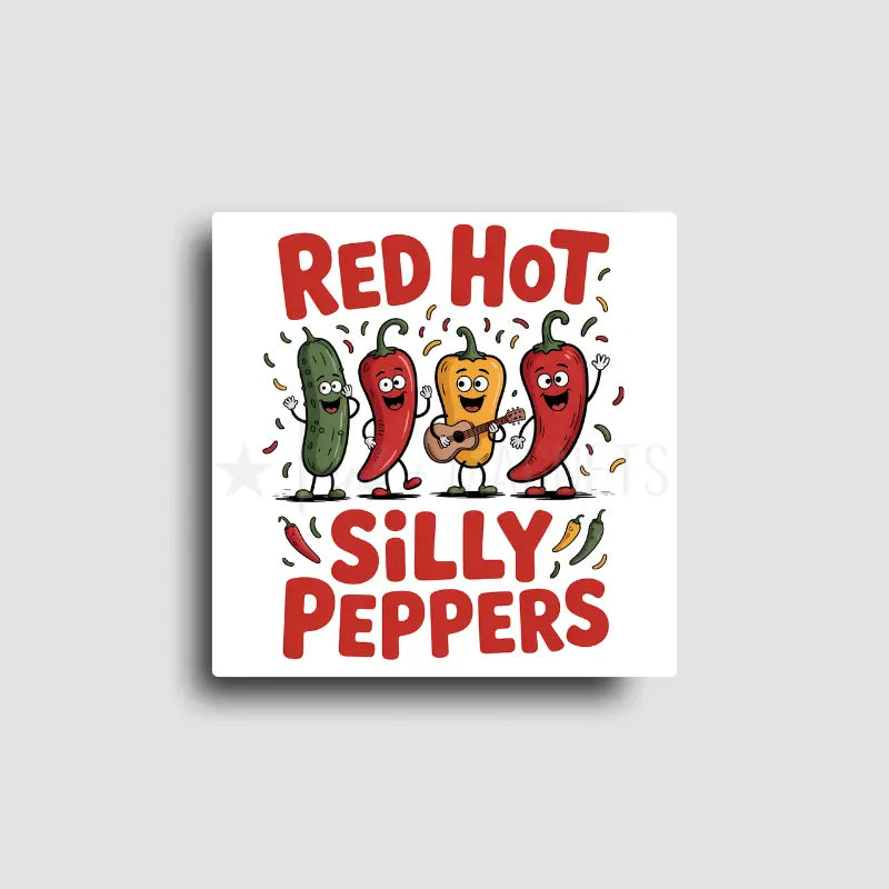 Red Hot Silly Peppers Magnet