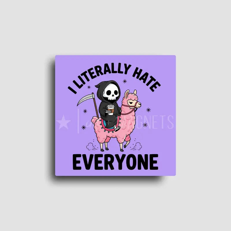 Dark Loner Vibes | Grim Reaper and Llama Magnet