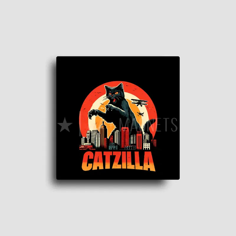 Catzilla | Funny Cat Attack Novelty Magnet