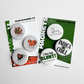 Cannabis culture novelty magnet pack featuring playful weed-themed designs like “Indica Chill” and “I Like Big Blunts,” displayed as collectible fridge magnets and available is PInbacks.