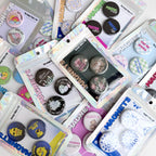 Retail packaged button magnet packs sold in sets of 3 pieces. Each pack is curated and made in the USA by Ink and Magnets. Soon to be available as pin-back buttons and snap-back buttons. 