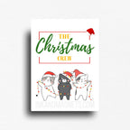 This novelty fridge magnet is so cute and funny perfect for holiday decor for cat lovers with a while background.