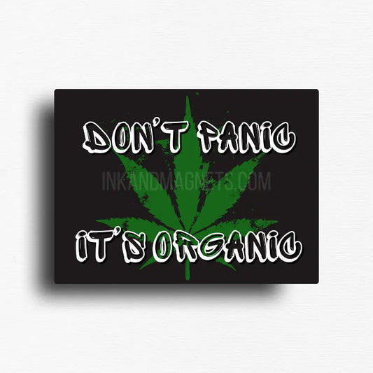 classic dont panic its organic cannabis culture fridge magnet for novelty decor
