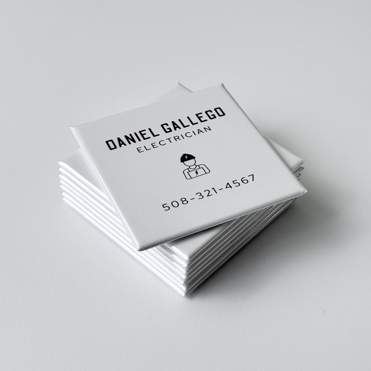 Business card magnets for small business branding or promotional items for client gifts.