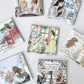 Custom artwork magnets featuring colorful hand-drawn illustrations, friendship themes, and inspirational messages. Printed magnets for artists and illustrators turning original artwork into keepsakes, gifts, and sellable products.