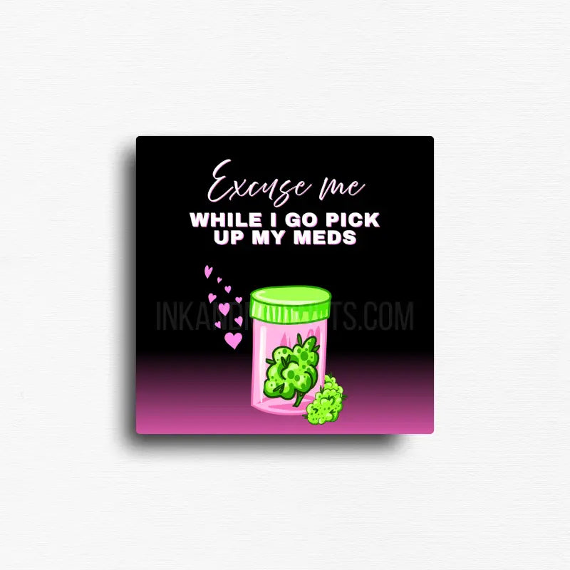 Cannabis culture novelty fridge magnet decor for 420 friendly gifts or POS merchandise sales.