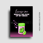 Cannabis culture novelty fridge magnet decor for 420 friendly gifts or POS merchandise sales. 