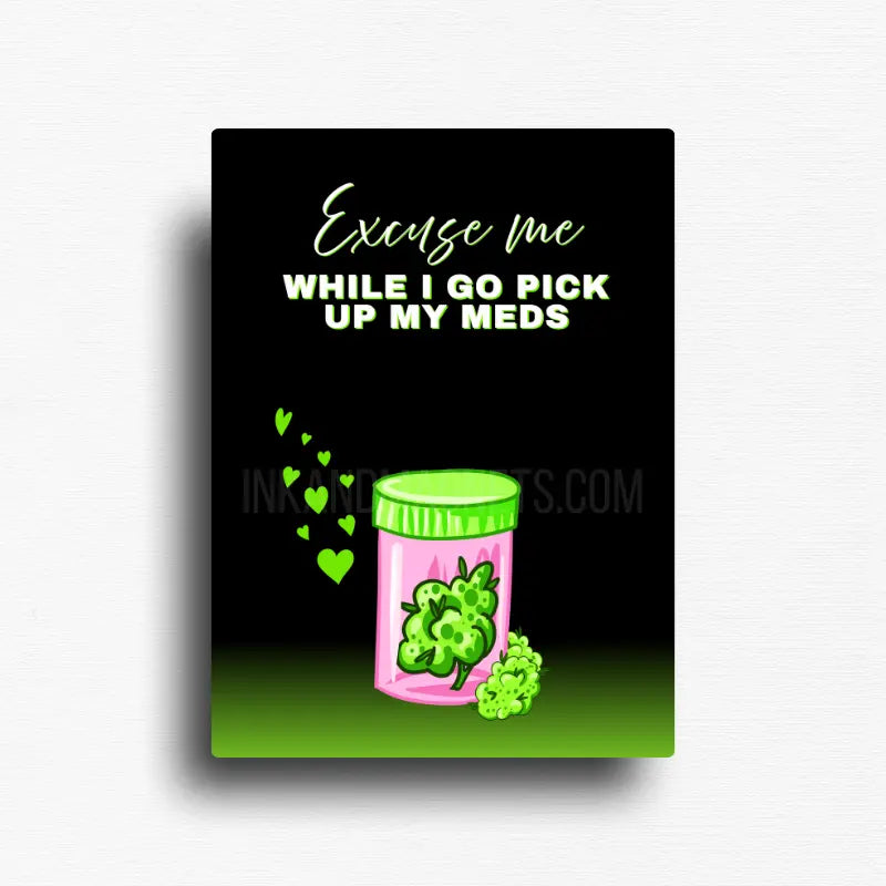 Cannabis culture novelty fridge magnet decor for 420 friendly gifts or POS merchandise sales.