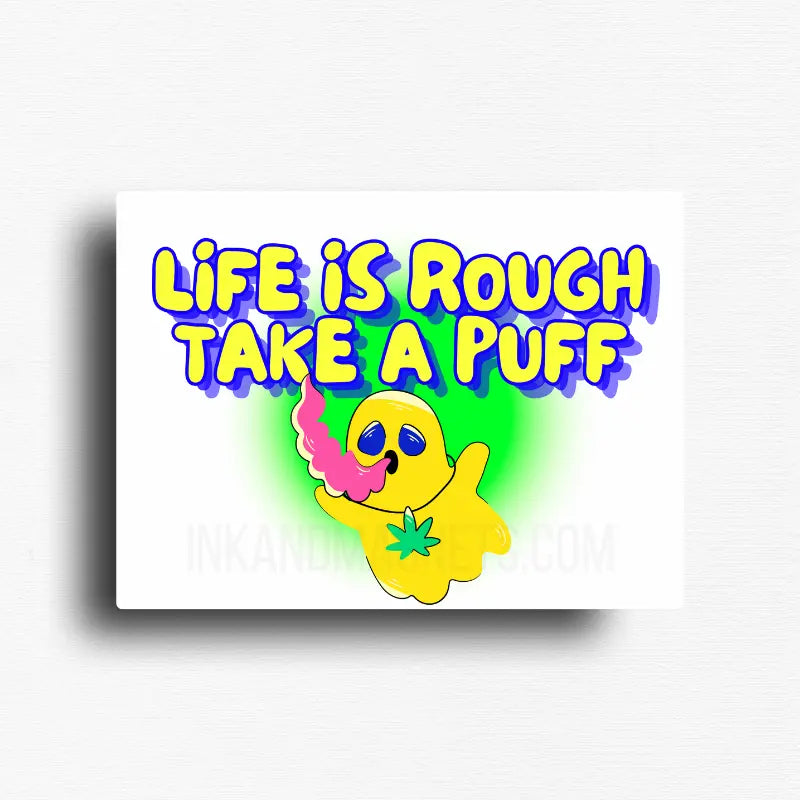 Funny and bold cannabis themed novelty fridge button magnets for retail and wholesale. Custom novelty design from ink and magnets.