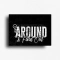 Funny stick figure novelty fridge magnet with dated humor displaying a 'mess around and find out' graphic. Humorous gifts for blunt people tell it like it is. 