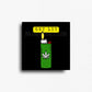 Get Lit magnet design with lighter and cannabis leaf graphic on black background, shown as a square novelty fridge magnet