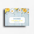 Fridge decor magnet with wood and daisy design 