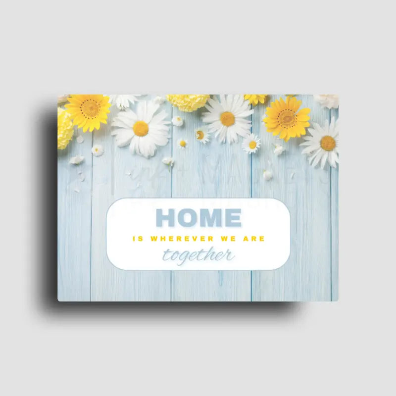 Fridge decor magnet with wood and daisy design 