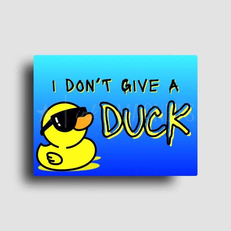 Bold novelty fridge magnet decor for those who don't give a duck. 