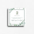 Square inspirational quote magnet featuring soft watercolor eucalyptus leaves, a mason jar with a heart, and the message, "An empty tank will take you absolutely nowhere... take time to refuel." A calming decorative quote magnet for refrigerators, office file cabinets, lockers, magnetic boards, classrooms, and home offices.