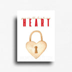 “You are the key to my heart” lock and key design magnet with white background, perfect for romantic gifts and heartfelt home decor keepsakes.