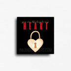 “You are the key to my heart” lock and key design fridge magnet with black background, perfect for romantic gifts and heartfelt home decor keepsakes.