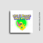 Funny and bold cannabis themed novelty fridge decor—button magnets for retail and wholesale. Custom novelty design from ink and magnets. 