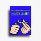 Mary Jane novelty fridge magnet with hands lighting a joint, featuring bold text on a blue background in rectangular format.