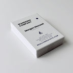 Custom business card magnets with a simple design, for client gifts or branded merch.