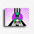 High alien vibes novelty fridge magnet with bold and bright design from ink and magnets.
