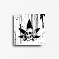 Smoking skull, cannabis culture novelty fridge magnet.