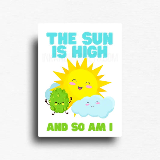 Funny high vibes novelty fridge magnet decor for stoners