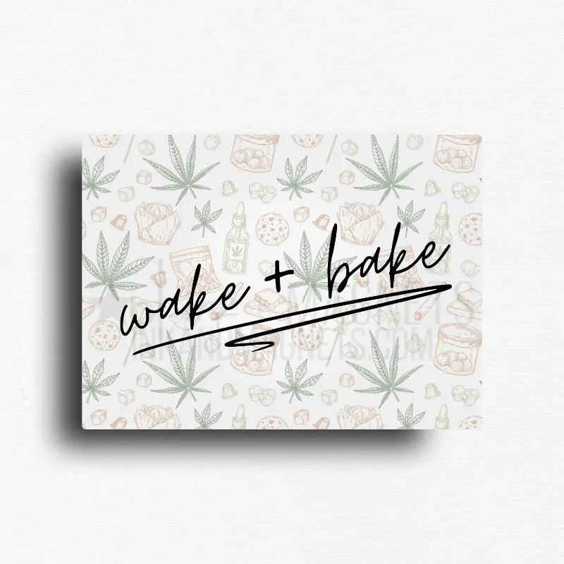 Cannabis themed novelty fridge magnet decor for stoners who like to wake and bake. Custom design by ink and magnets available for wholesale orders.
