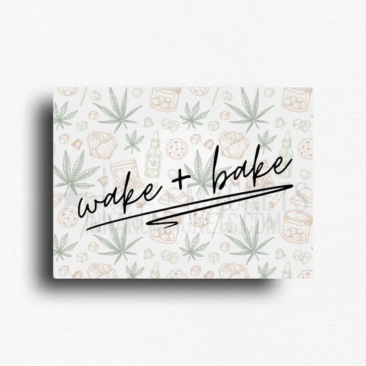 Cannabis themed novelty fridge magnet decor for stoners who like to wake and bake. Custom design by ink and magnets available for wholesale orders.